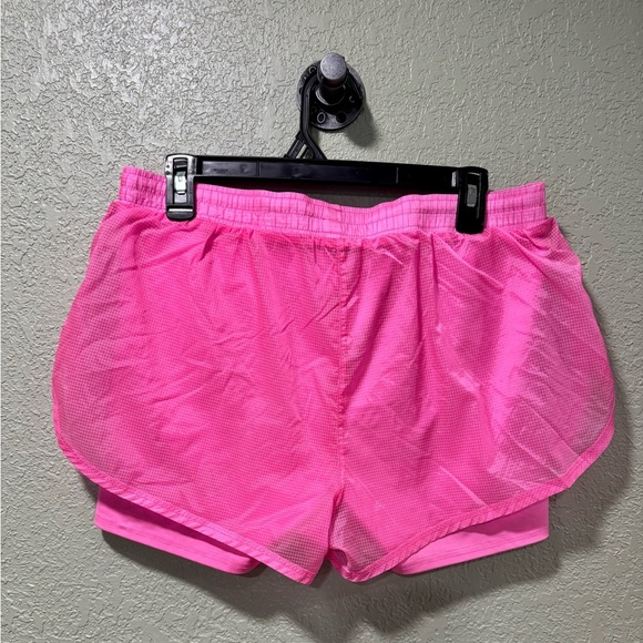 Under Armour Women's Bright Pink Running Shorts - Picture 3 of 3